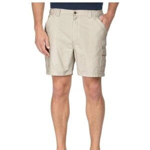 L.L. Bean Tropic-Weight Cargo Shorts Men 34 Tan Comfort Waist 100% Cotton Pcoket
